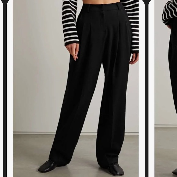 The Frankie shop Layton wool pleat pants black Medium - Picture 2 of 10